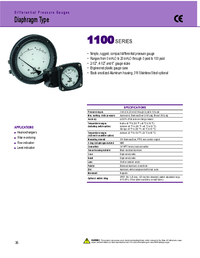Thumbnail of document Data Sheet - 1100 Series Diaphragm Type Diff. Press. Gauge